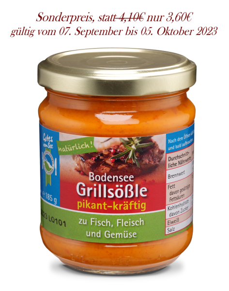 Bodensee Grillsößle pikant-kräftig - Silvias Lieblingsprodukt