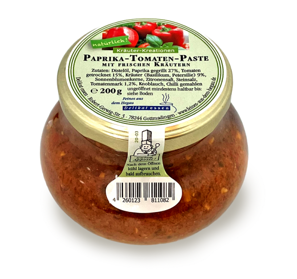 Paprika-Tomatenpaste mit Kräutern