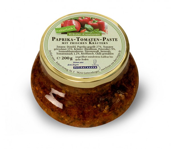 Paprika-Tomatenpaste mit Kräutern